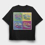 Pop Art T Rex Skull Tote, Tricou Oversize Barbati (Unisex)