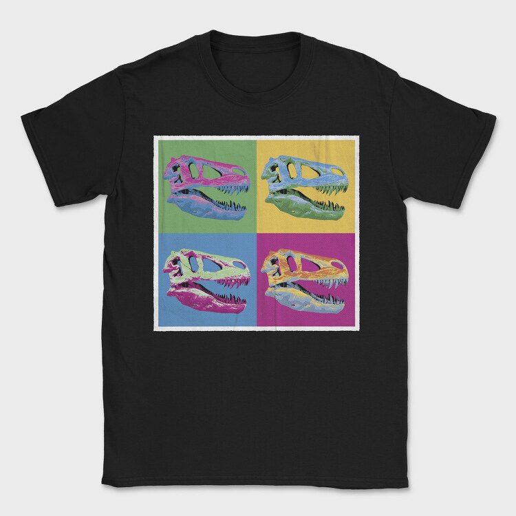 Pop Art T Rex Skull Tote, Tricou Barbati (Unisex)
