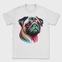 Pop Art Pug Dog, Tricou Barbati (Unisex)
