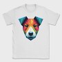 Polygonal Jack Russell Dog 2, Tricou Barbati (Unisex)