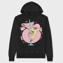 Pole Dancing Cat Cartoon, Hanorac Oversize Barbati (Unisex)
