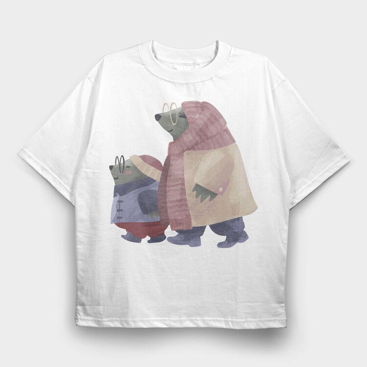 Polar Bear Hug, Tricou Oversize Barbati (Unisex)