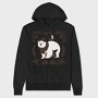 Polar Bear Animal Winter Throw Pillow, Hanorac Oversize Barbati (Unisex)
