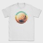 Pluto Retro Sunset Planet, Tricou Barbati (Unisex)