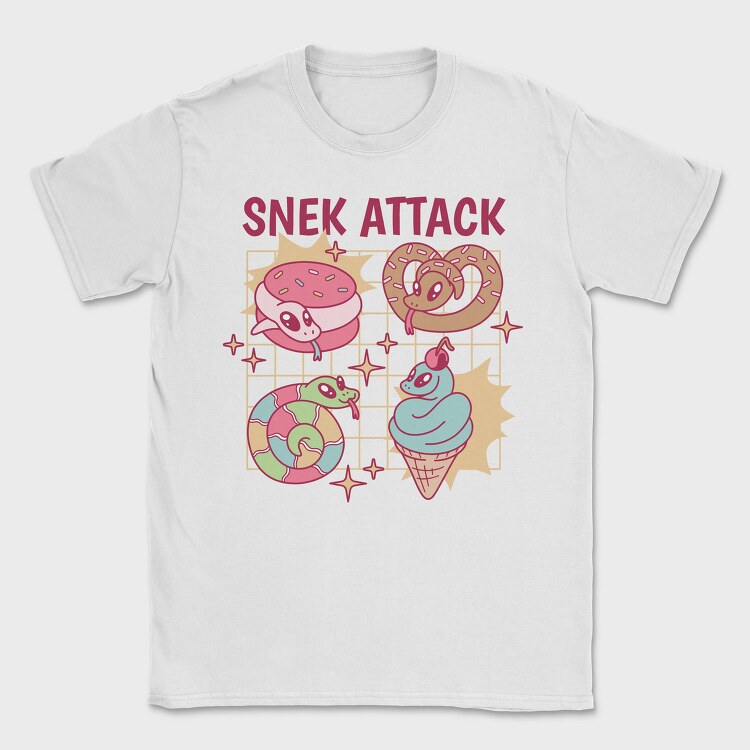 Playful Snake Food, Tricou Barbati (Unisex)