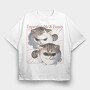 Playful Grumpy Cats, Tricou Oversize Barbati (Unisex)