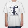 Vitruvian Biathlete Silhouette, Tricou Oversize Barbati (Unisex)