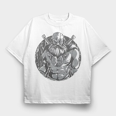 Viking Tattoo Crows, Tricou Oversize Barbati (Unisex)