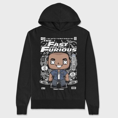 Furious Racer Pop Art, Hanorac Oversize Barbati (Unisex)