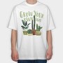 Plants And Cactus Watercolor Mug 02, Tricou Oversize Barbati (Unisex)