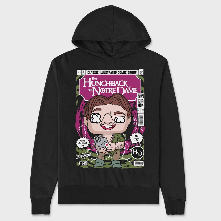 Hunchback Comic Vibes, Hanorac Oversize Barbati (Unisex)