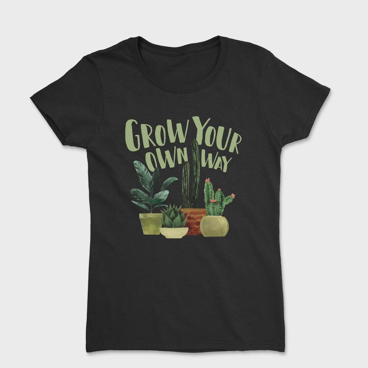 Plants And Cactus Watercolor Mug 02, Tricou Femei