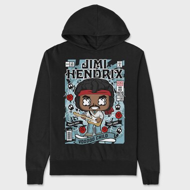 Jimi Hendrix Rock Star, Hanorac Oversize Barbati (Unisex)