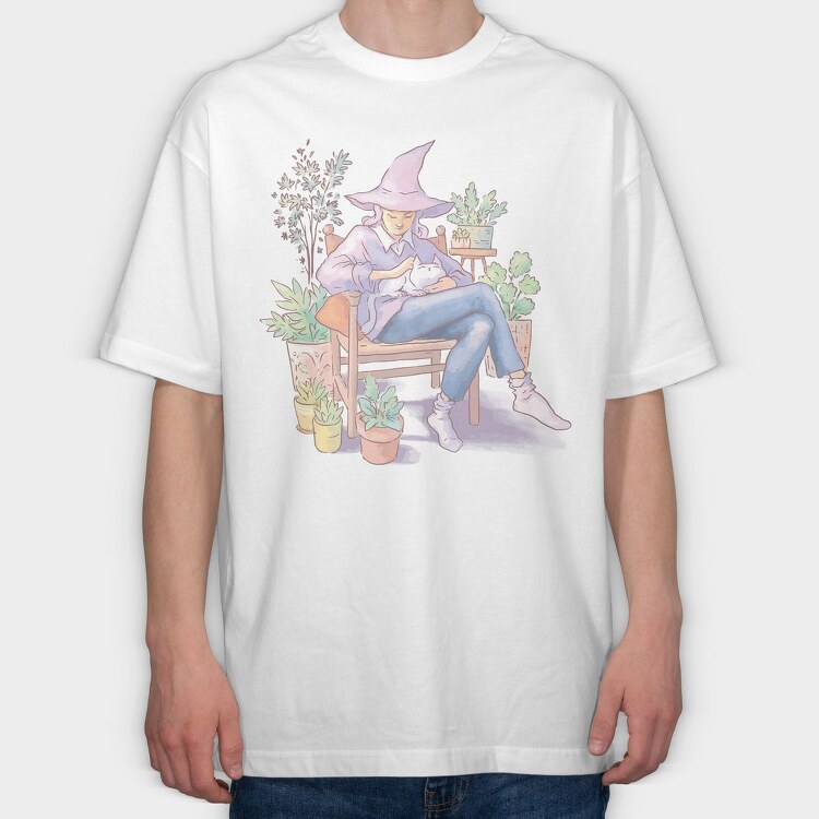 Plant Witch, Tricou Oversize Barbati (Unisex)