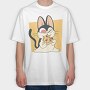 Pizza Kitten Cat, Tricou Oversize Barbati (Unisex)