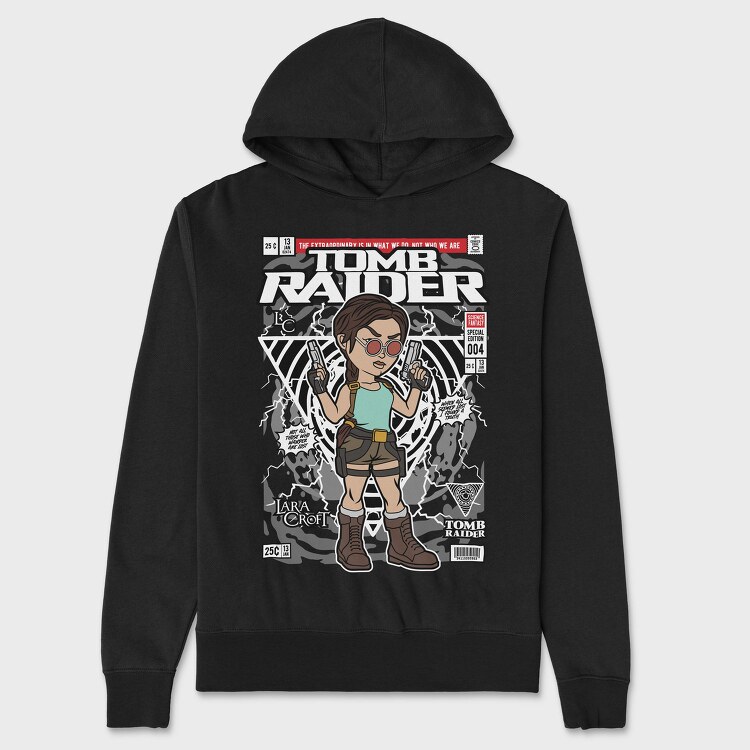 Lara Croft Adventure, Hanorac Oversize Barbati (Unisex)