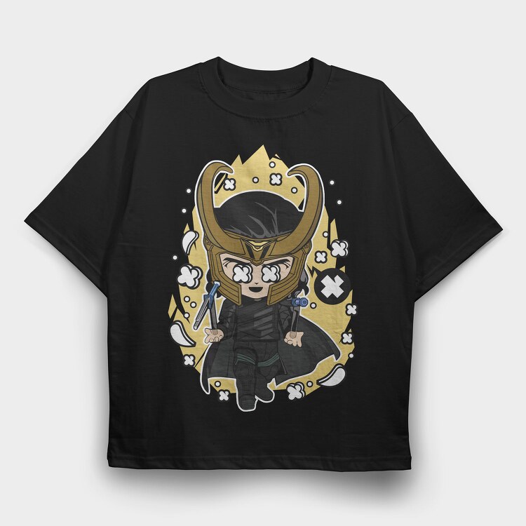 Lokis Thunder Strike, Tricou Oversize Barbati (Unisex)