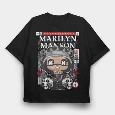 Mansons Edge, Tricou Oversize Barbati (Unisex)
