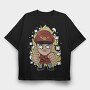 Military Punk Warrior, Tricou Oversize Barbati (Unisex)