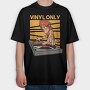 Vinyl Dj Quote, Tricou Oversize Barbati (Unisex)