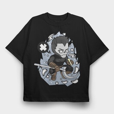 Ninja Warrior Strike, Tricou Oversize Barbati (Unisex)