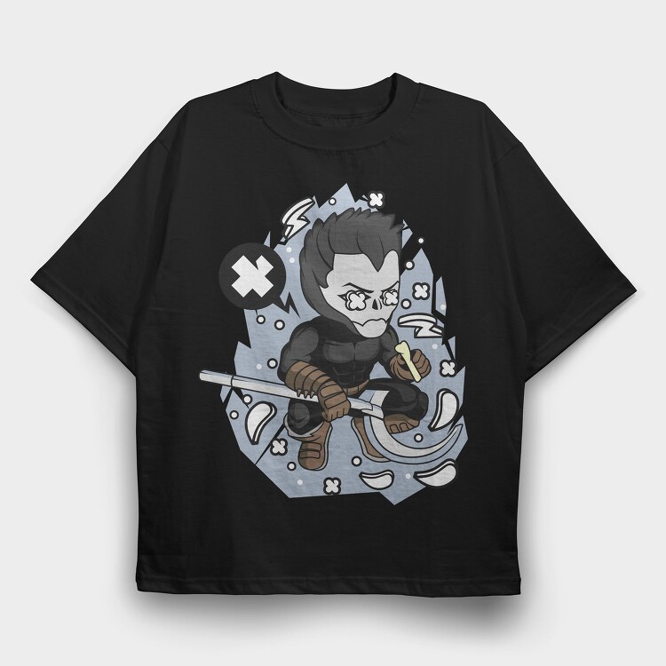 Ninja Warrior Strike, Tricou Oversize Barbati (Unisex)
