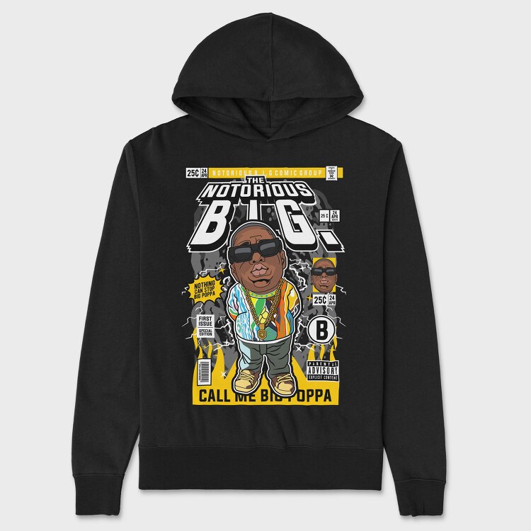 Notorious Big Poppa, Hanorac Oversize Barbati (Unisex)