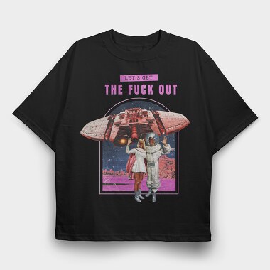 Vintage Get Out, Tricou Oversize Barbati (Unisex)