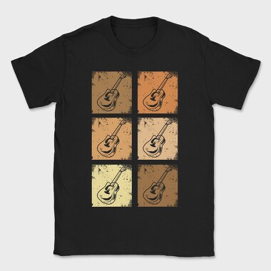 Vintage Guitars Set, Tricou Barbati (Unisex)