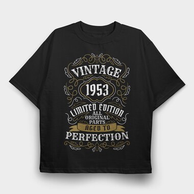 Vintage Label, Tricou Oversize Barbati (Unisex)