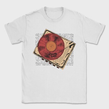 Vintage Turntable, Tricou Barbati (Unisex)