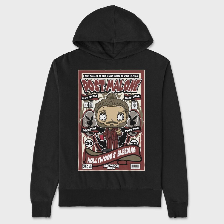 Post Malone Rockstar, Hanorac Oversize Barbati (Unisex)