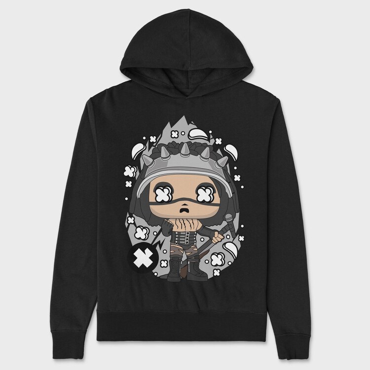 Punk Rock Warrior 1, Hanorac Oversize Barbati (Unisex)