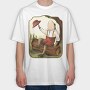 Vintage Toad Hat Illustrations 08, Tricou Oversize Barbati (Unisex)