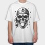 Pirate Skull Blowing Bubblegum, Tricou Oversize Barbati (Unisex)