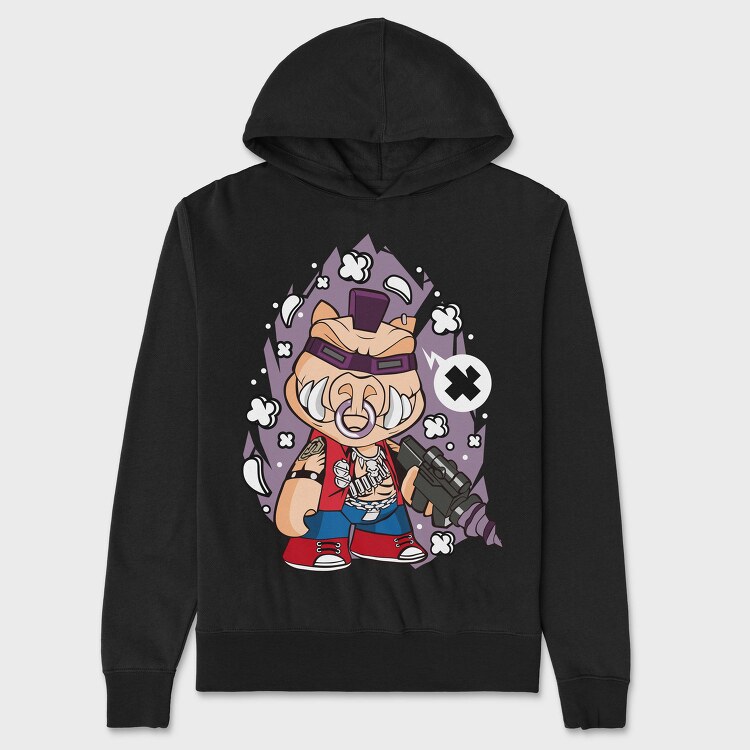 Punk Rock Warrior, Hanorac Oversize Barbati (Unisex)
