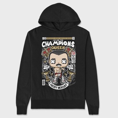 Queen Rock Pop, Hanorac Oversize Barbati (Unisex)