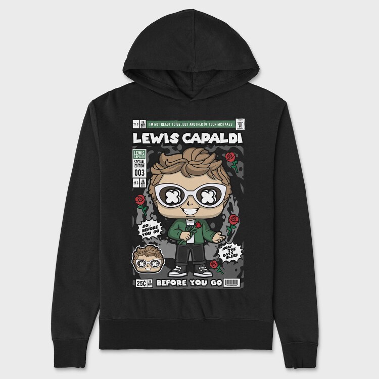 Roses Sunglasses Pop Culture Comic Streetwear, Hanorac Oversize Barbati (Unisex)