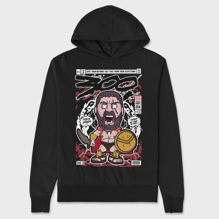 Sparta Warrior Roar, Hanorac Oversize Barbati (Unisex)