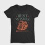 Vintage Santa Best Wishes Grunge, Tricou Femei