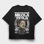 Teslas Future Vision, Tricou Oversize Barbati (Unisex)