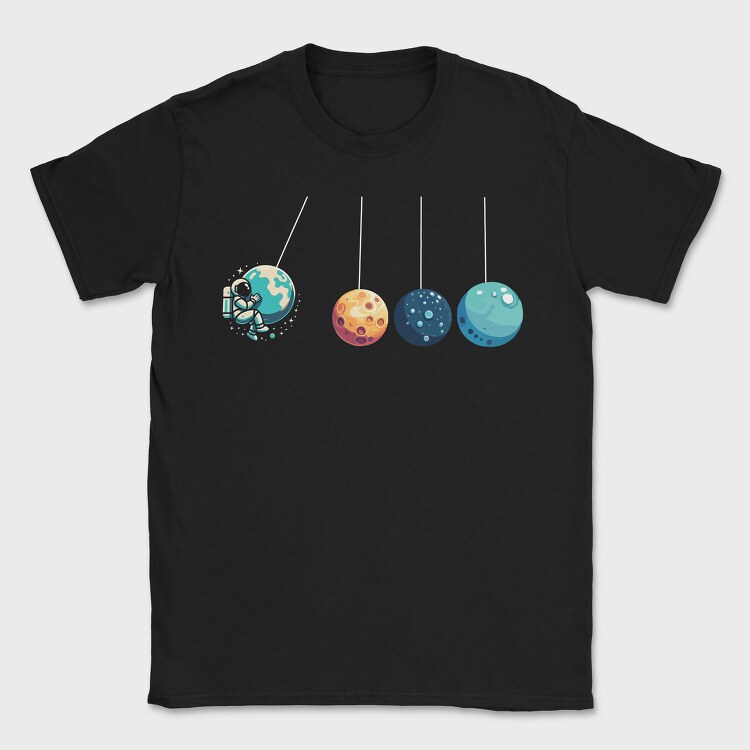 Planets Mobile Astronaut, Tricou Barbati (Unisex)