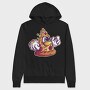 Pizza Slice Monster Illuminati, Hanorac Oversize Barbati (Unisex)