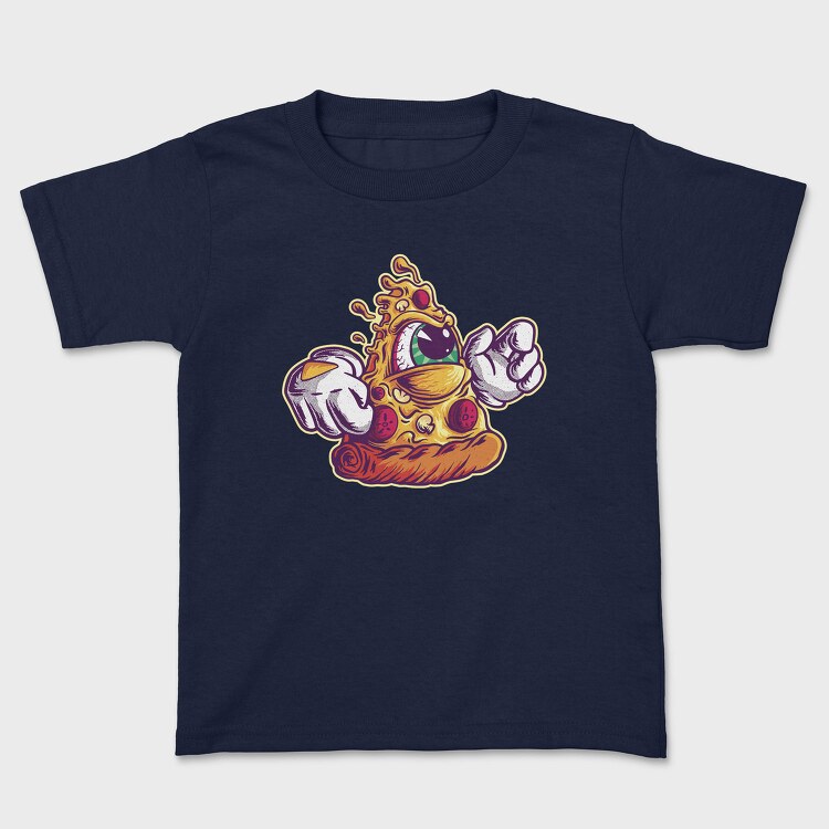 Pizza Slice Monster Illuminati, Tricou Copii
