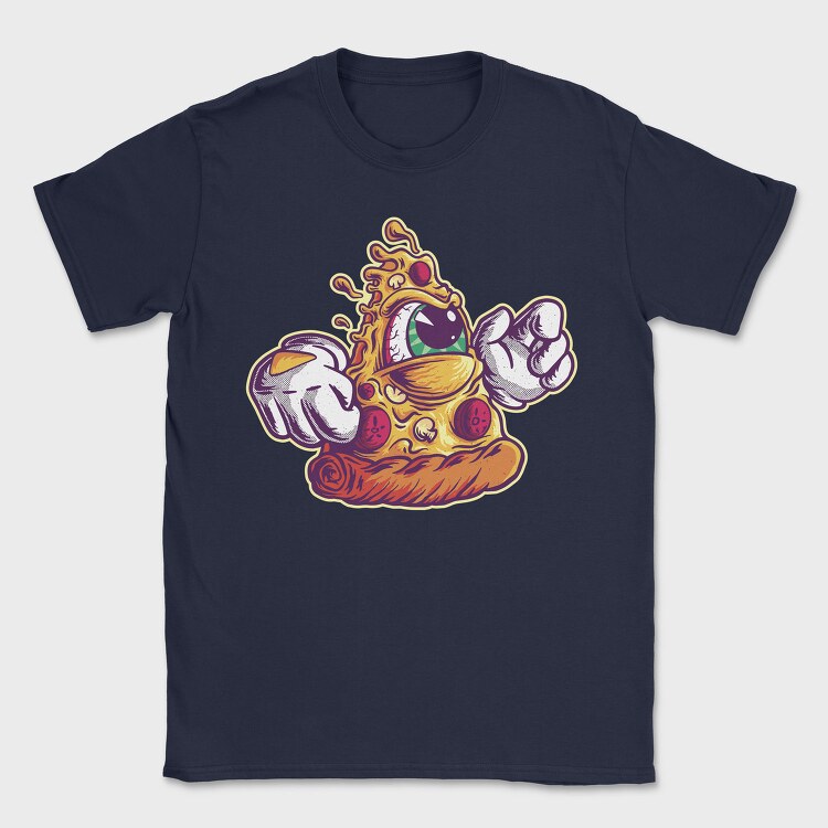 Pizza Slice Monster Illuminati, Tricou Barbati (Unisex)