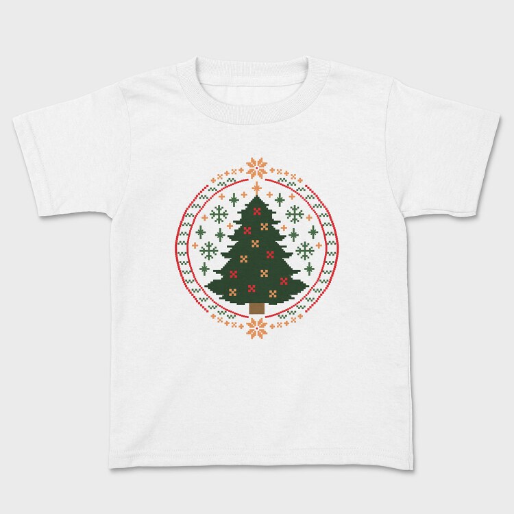 Pixelated Xmas Tree Ugly, Tricou Copii