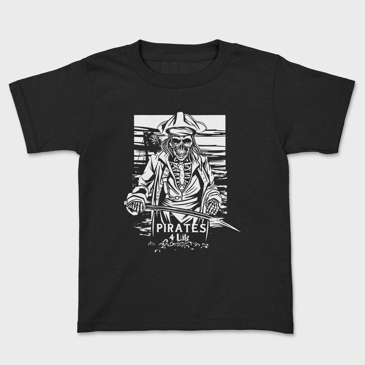 Pirate Skeleton, Tricou Copii