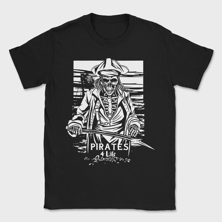 Pirate Skeleton, Tricou Barbati (Unisex)