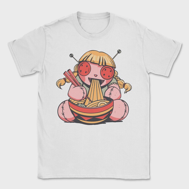 Voodoo Doll Eating Spaghetti, Tricou Barbati (Unisex)
