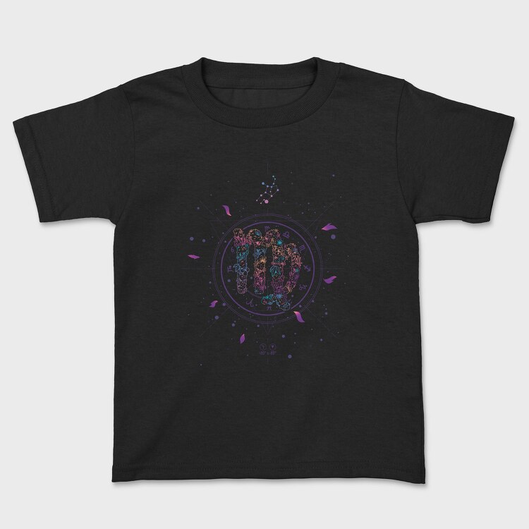 Virgo Floral Zodiac Sign 06, Tricou Copii